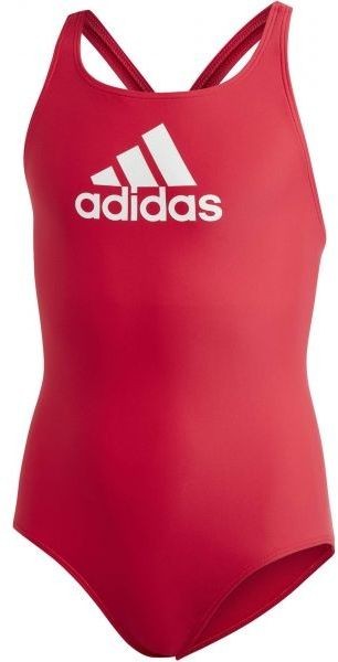 adidas BADGE OF SPORTS SWIMSUIT GIRLS Lányos úszódressz, piros, méret 128