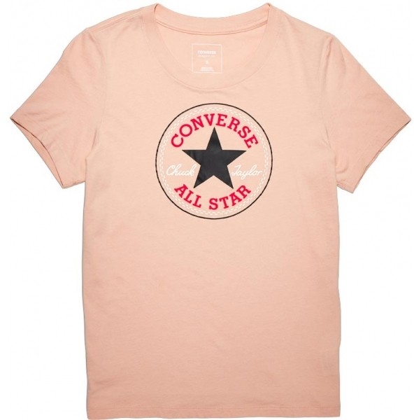 Converse CORE SOLID CHUCK PATCH CREW Dusk Pink - Női póló