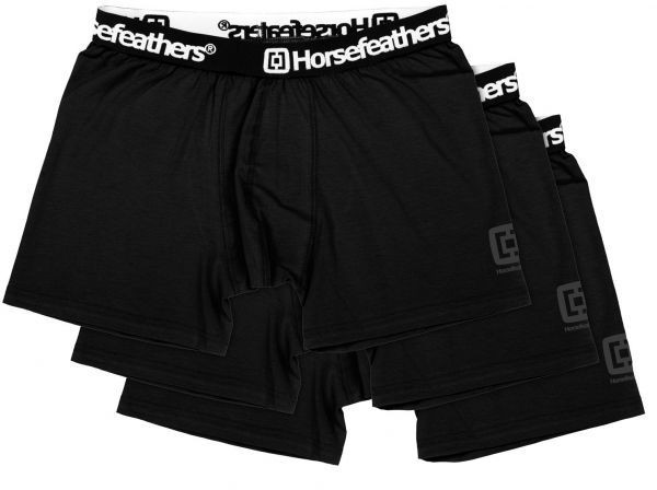 Horsefeathers DYNASTY 3PACK BOXER SHORTS fekete L - Férfi boxeralsó