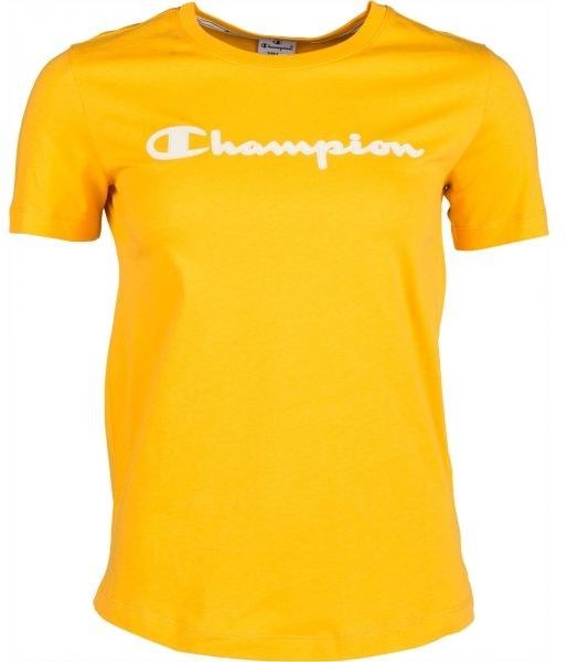 Champion CREWNECK T-SHIRT sárga L - Női póló