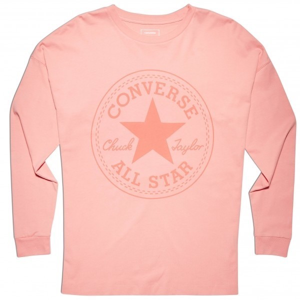 Converse CORE CP LONG SLEEVE TEE rózsaszín S - Hosszú ujjú női póló