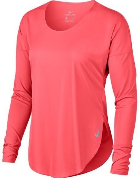 Nike CITY SLEEK TOP LS rózsaszín XS - Női póló