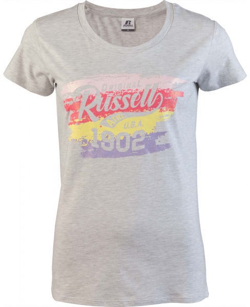Russell Athletic REVEAL S/S CREWNECK TEE SHIRT Női póló, szürke, veľkosť XS