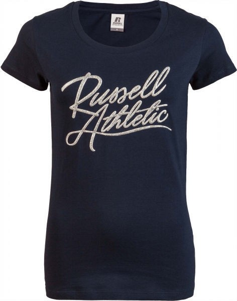 Russell Athletic SCRIPT S/S CREWNECK TEE SHIRT sötétkék M - Női póló