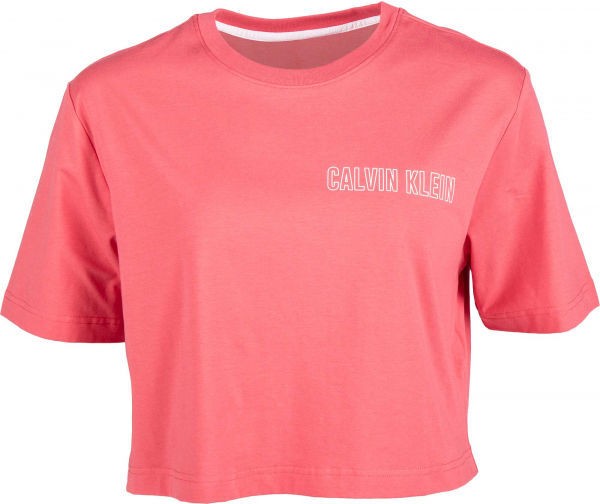 Calvin Klein CROPPED SHORT SLEEVE T-SHIRT Női póló, rózsaszín, méret
