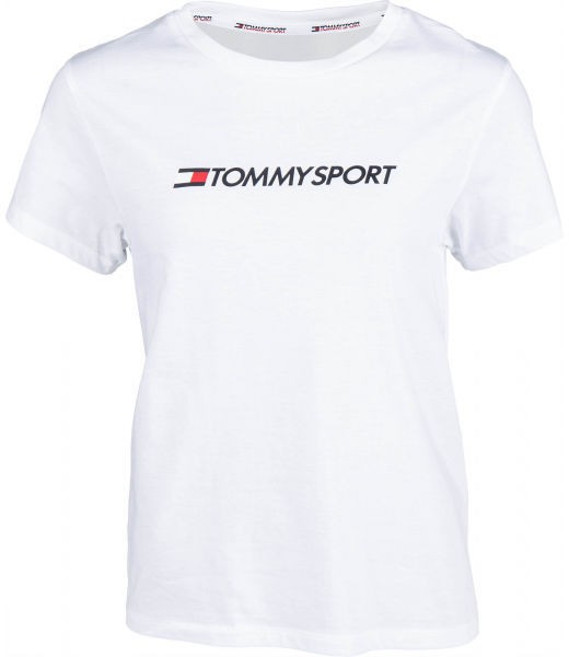 Tommy Hilfiger COTTON MIX CHEST LOGO TOP fehér M - Női póló