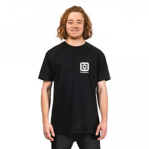 Horsefeathers MINI LOGO T-SHIRT Férfi póló, fekete, méret