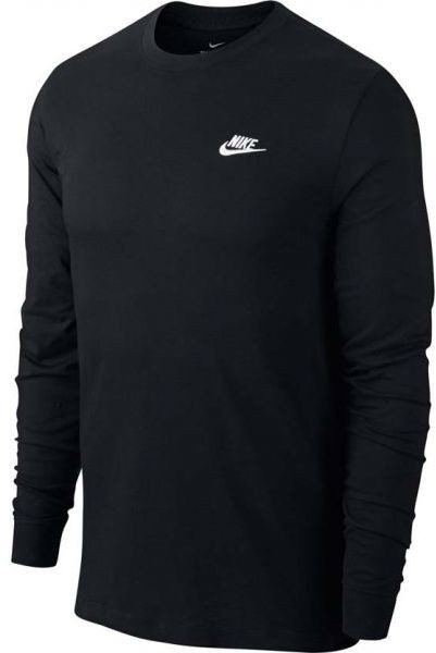 Nike NSW CLUB TEE - LS Férfi póló, fekete, méret XXL