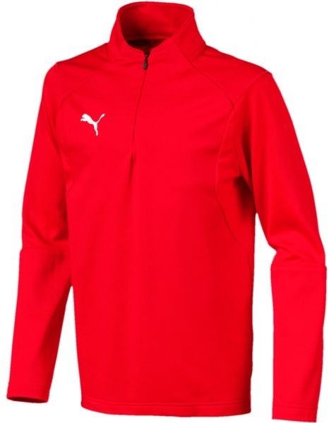 Puma LIGA TRAINING 1/4 ZIP TOP JR Gyerek pulóver, piros, méret
