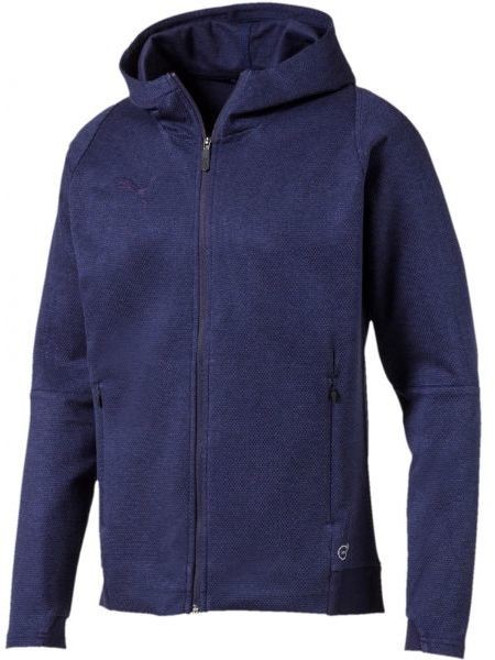 Puma FINAL CASUALS HOODED JACKET Férfi pulóver, kék, méret