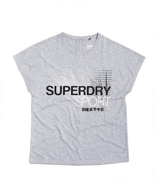 Superdry CORE SPLIT BACK TEE szürke 14 - Női póló