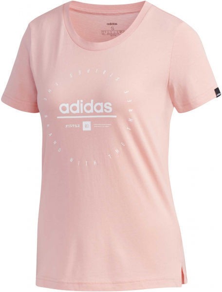 adidas W ADI CLOCK TEE rózsaszín L - Női póló