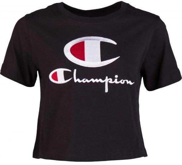 Champion CREWNECK CROPTOP fekete L - Női póló
