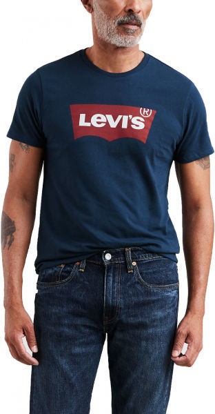 Levi's® GRAPHIC SET-IN NECK Férfi póló, sötétkék, méret