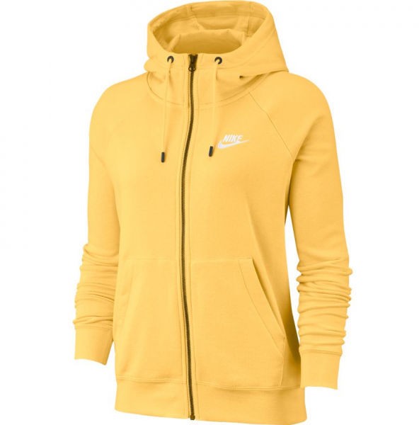Nike NSW ESSNTL HOODIE FZ FLC W sárga L - Női pulóver