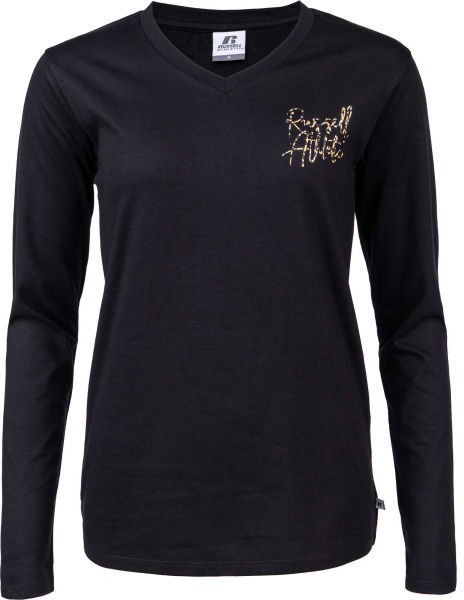 Russell Athletic L/S CREWNECK TEE SHIRT Női póló, fekete, méret