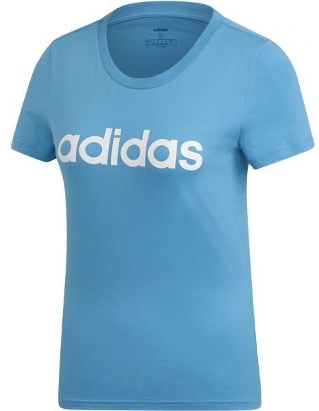 adidas ESSENTIALS LINEAR SLIM TEE kék XS - Női póló