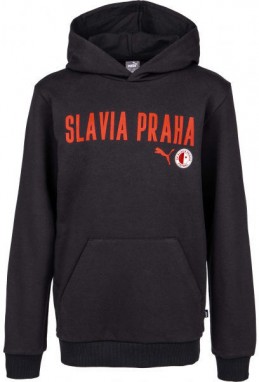 Puma Slavia Prague Graphic Hoody Jr DGRY Fiú pulóver, fekete, méret galéria