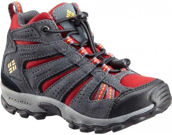 Columbia CHILDREN NORTH PLAINS MID WP Gyerek téli outdoor cipő, sötétszürke, veľkosť 28