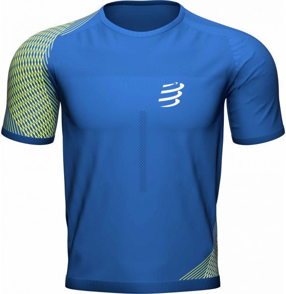 Compressport PERFORMANCE SS TSHIRT M Férfi futófelső, kék, méret