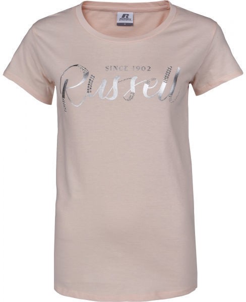 Russell Athletic SINCE 1905 S/S TEE Női póló, rózsaszín, veľkosť L