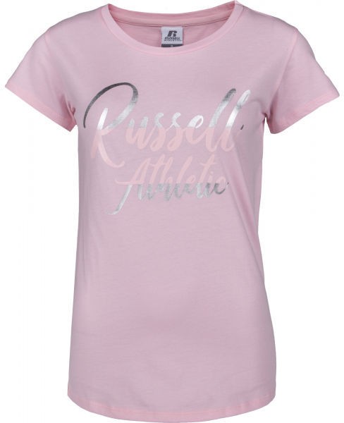 Russell Athletic SL SATIN LOGO S/S TEE Női póló, rózsaszín, veľkosť XS