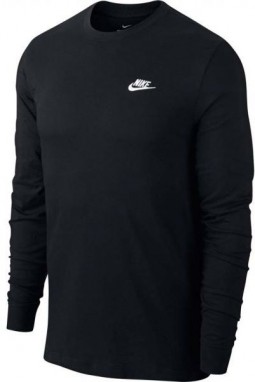 Nike NSW CLUB TEE - LS Férfi póló, fekete, méret galéria