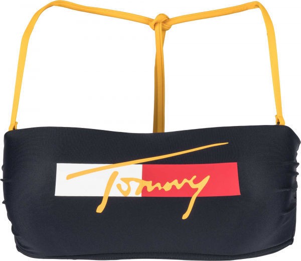 Tommy Hilfiger BANDEAU FIXED Női bikini felső, sötétkék, veľkosť XS