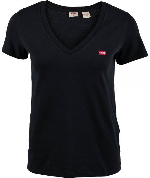 Levi's® PERFECT V-NECK TEE SHIRT Női póló, fekete, méret