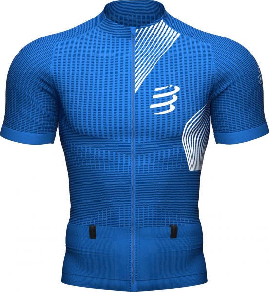 Compressport TRAIL POSTURAL SS TOP Férfi futómez, kék, veľkosť L