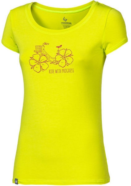 PROGRESS LIBERTA FLOWBIKE Női bambusz póló, sárga, méret