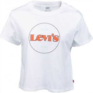 Levi's® GRAPHIC VARSITY TEE NEW CIRCLE Női póló, fehér, méret galéria