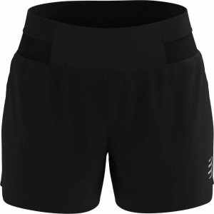 Compressport PERFORMANCE OVERSHORT W Női rövidnadrág futáshoz, fekete, méret galéria