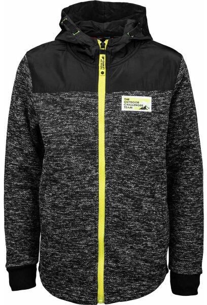 Lewro LEOPOLD Gyerek fleece pulóver, sötétszürke, méret 152-158