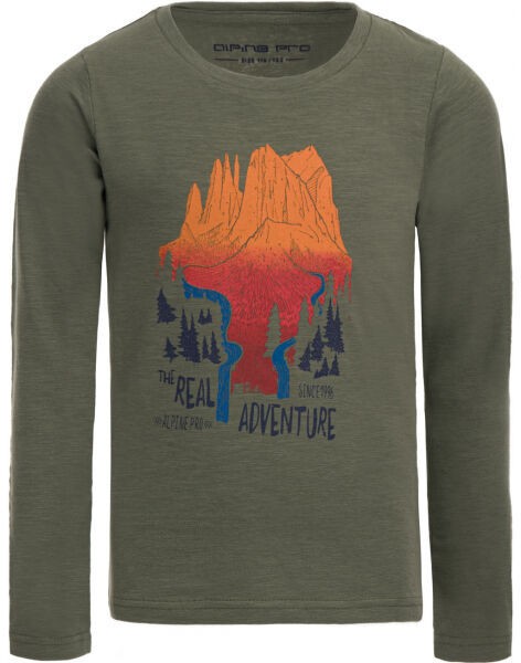 ALPINE PRO BASTO Fiú felső, khaki, méret