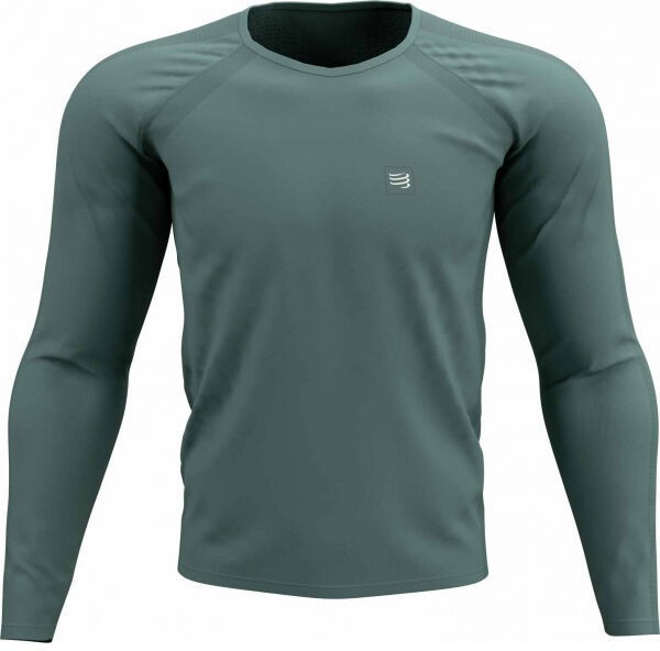 Compressport TRAINING TSHIRT LS Férfi hosszú ujjú edzőfelső, világoszöld, méret