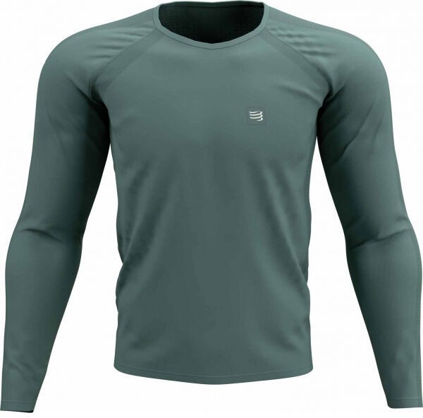 Compressport TRAINING TSHIRT LS Férfi hosszú ujjú edzőfelső, zöld, méret