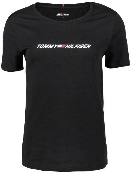 Tommy Hilfiger REGULAR C-NK GRAPHIC TEE SS Női póló, fekete, méret S