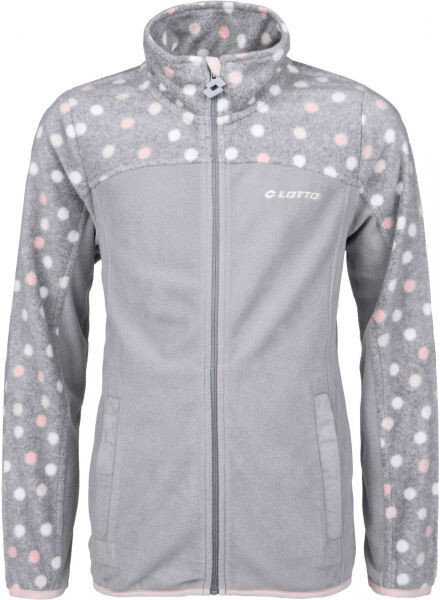Lotto TAM Lány fleece pulóver, szürke, veľkosť 128/134