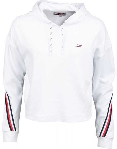 Tommy Hilfiger RELAXED DOUBLE PIQUE HOODIE LS Női pulóver, fehér, veľkosť M