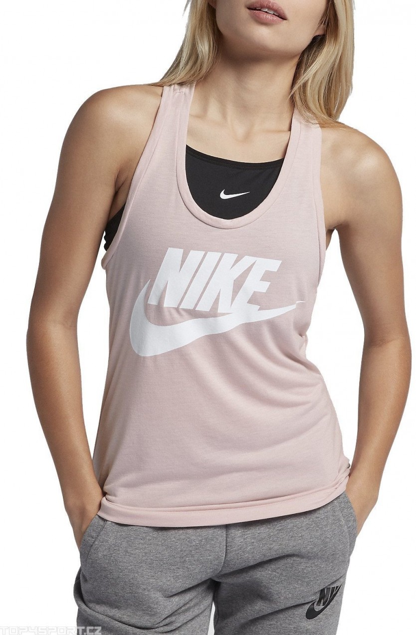 Nike W NSW ESSNTL TANK HBR Atléta trikó - Růžová