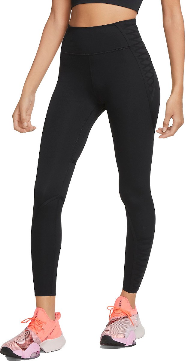 Nike W ONE LUX 7/8 LACING TGHT Bokavédő - Fekete - XL