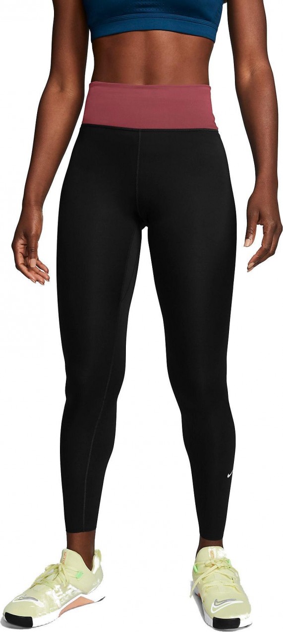 Nike W ONE LUXE MR TIGHT Bokavédő - Fekete - XS