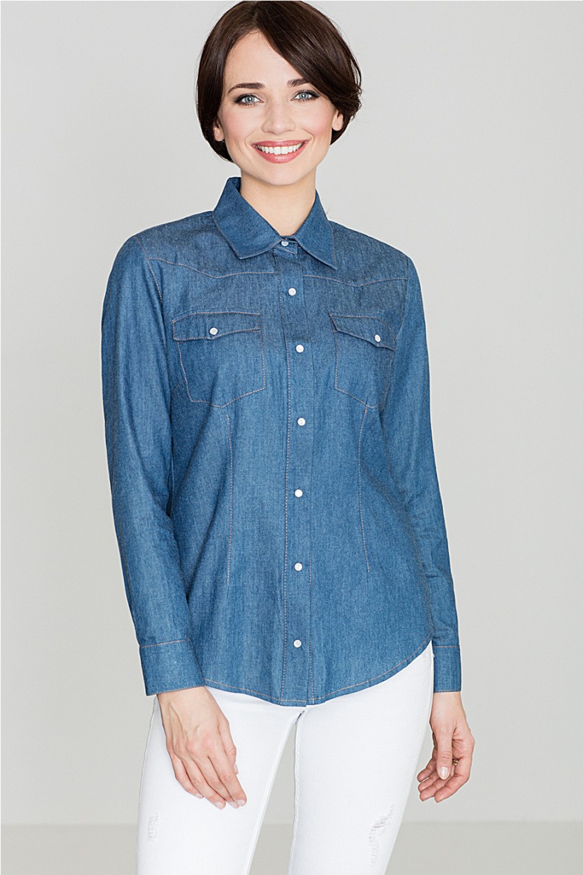 Kék női ing K171