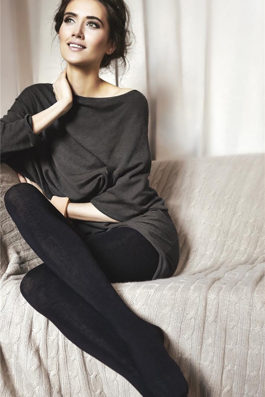 Fekete harisnyanadrág Touch of Cashmere 80DEN