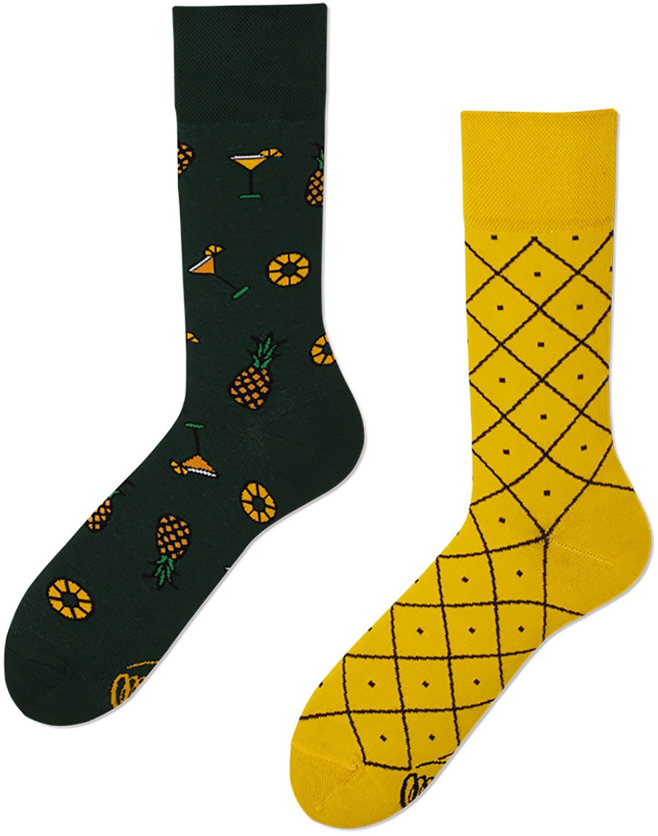 Zöld-sárga zokni Pineapples