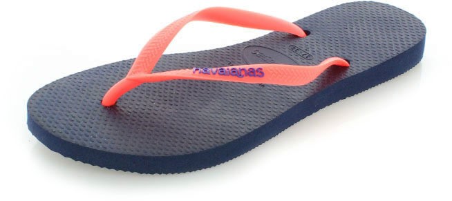 Kék-narancssárga papucs Havaianas Slim Logo