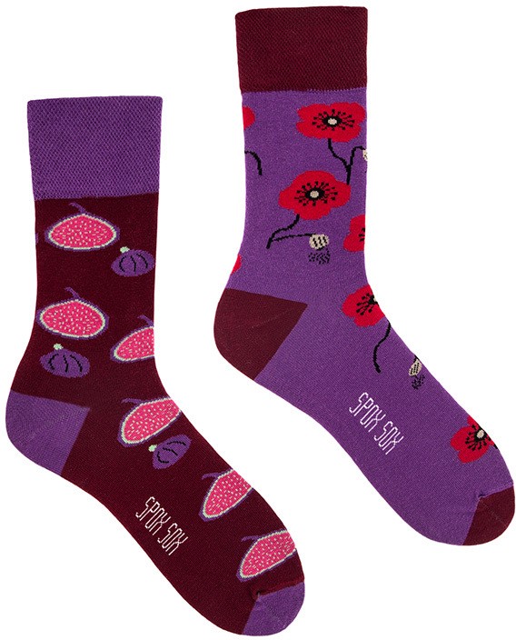 Lila-bordó zokni Spox Sox Fig & Poppy seed