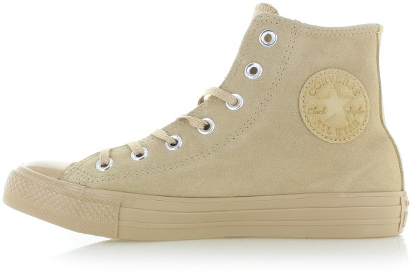 Bézs női magas tornacipő Chuck Taylor All Star Mono Plush Suede