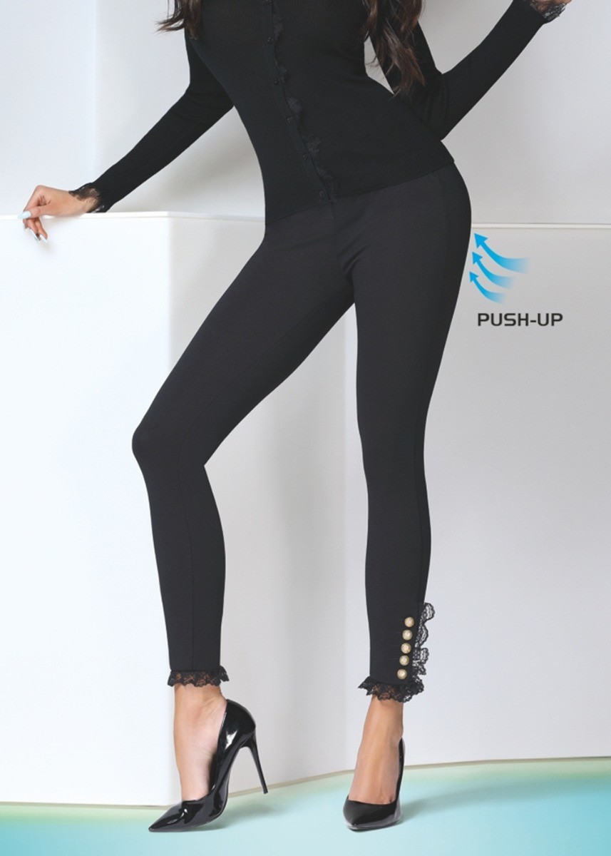 Fekete push-up leggings Cheryl 200DEN